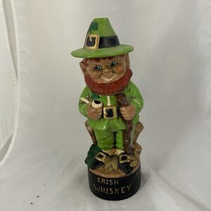 Vintage Irish Whiskey Ceramic Decanter 12” Figural – Empty Bottle